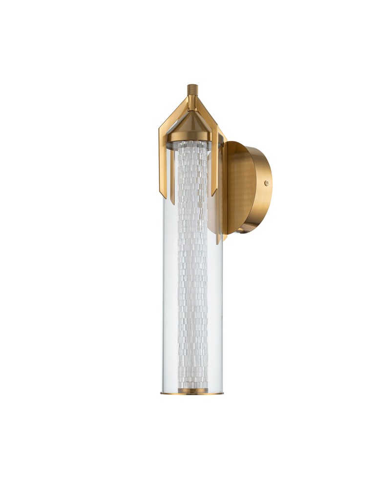 Bathroom wall lamps - Quintiesse Espada wall lamp - Brushed gold IP44 Elstead Lighting QN-ESPADA-1W-BG - product kolory-swiatla.pl 6