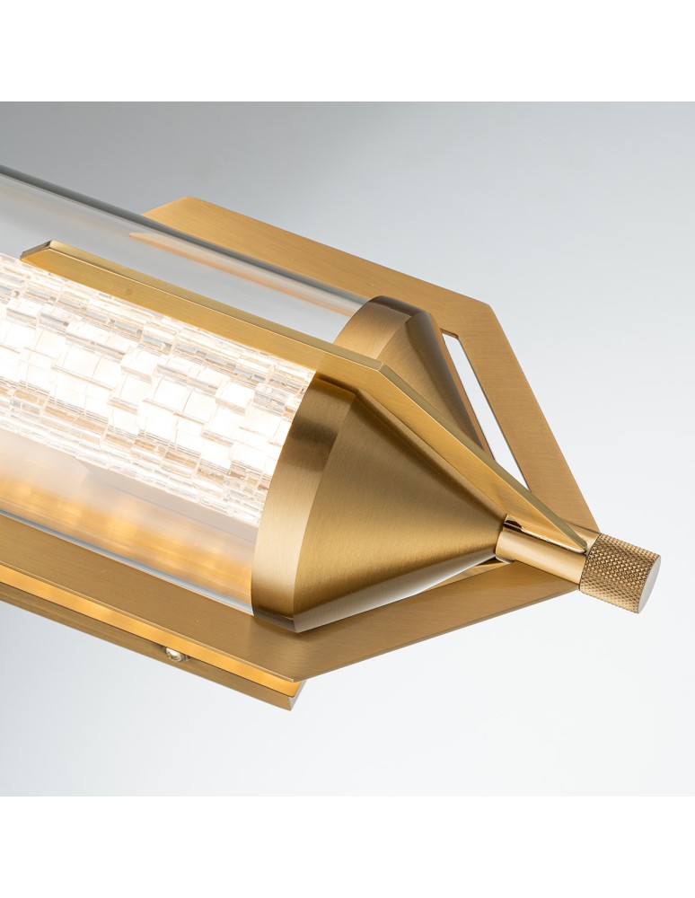 Bathroom wall lamps - Quintiesse Espada wall lamp - Brushed gold IP44 Elstead Lighting QN-ESPADA-2W-BG - product kolory-swiatla.pl 2