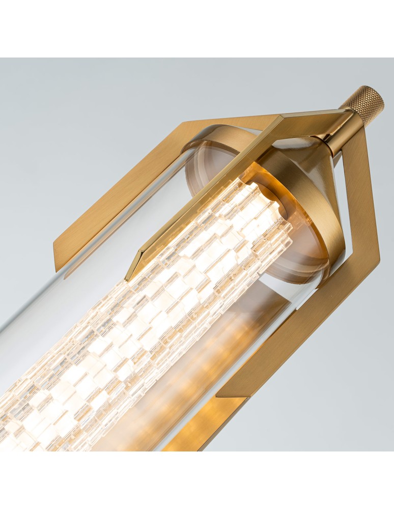 Bathroom wall lamps - Quintiesse Espada wall lamp - Brushed gold IP44 Elstead Lighting QN-ESPADA-2W-BG - product kolory-swiatla.pl 3