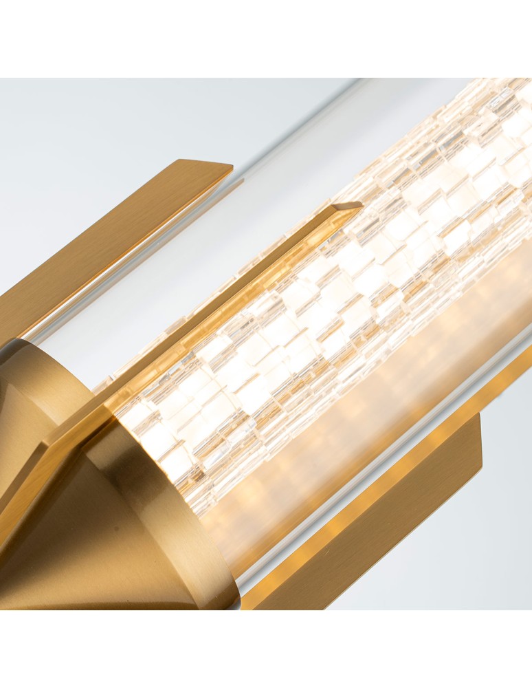 Bathroom wall lamps - Quintiesse Espada wall lamp - Brushed gold IP44 Elstead Lighting QN-ESPADA-2W-BG - product kolory-swiatla.pl 4