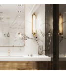 Bathroom wall lamps - Quintiesse Espada wall lamp - Brushed gold IP44 Elstead Lighting QN-ESPADA-2W-BG - product 8