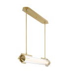 Pendant lamps over the island - Quintiesse Espada Island Lamp - Brushed Gold Elstead Lighting QN-ESPADA-LP-BG - product 3