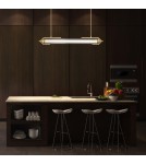 Pendant lamps over the island - Quintiesse Espada Island Lamp - Brushed Gold Elstead Lighting QN-ESPADA-LP-BG - product 8