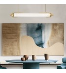 Pendant lamps over the island - Quintiesse Espada Island Lamp - Brushed Gold Elstead Lighting QN-ESPADA-LP-BG - product 9