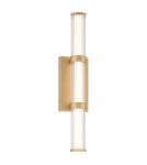 Bathroom wall lamps - Quintiesse Fayton medium LED wall lamp - Brushed gold IP44 Elstead Lighting QN-FAYTON-M-BG - product 1