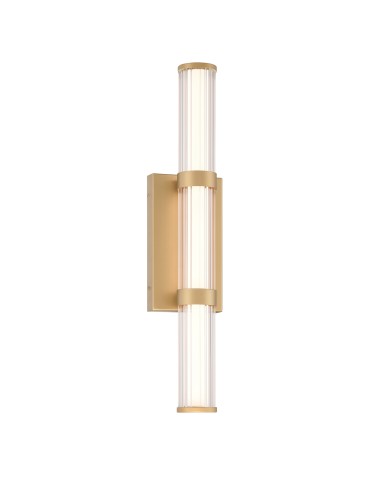 Quintiesse Fayton medium LED wall lamp - Brushed gold IP44 Elstead Lighting QN-FAYTON-M-BG