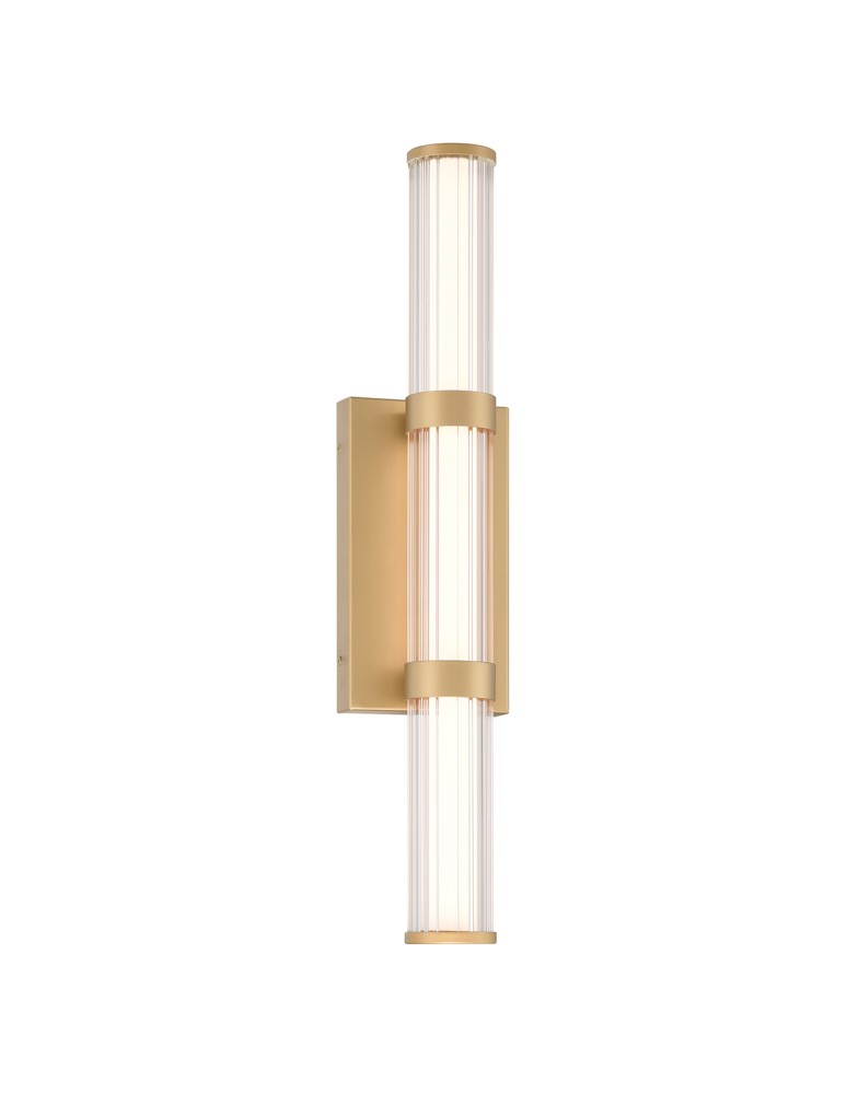 Bathroom wall lamps - Quintiesse Fayton medium LED wall lamp - Brushed gold IP44 Elstead Lighting QN-FAYTON-M-BG - product kolory-swiatla.pl 1