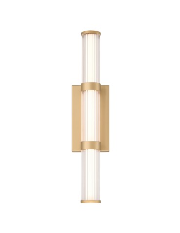 Quintiesse Fayton medium LED wall lamp - Brushed gold IP44 Elstead Lighting QN-FAYTON-M-BG - product 2