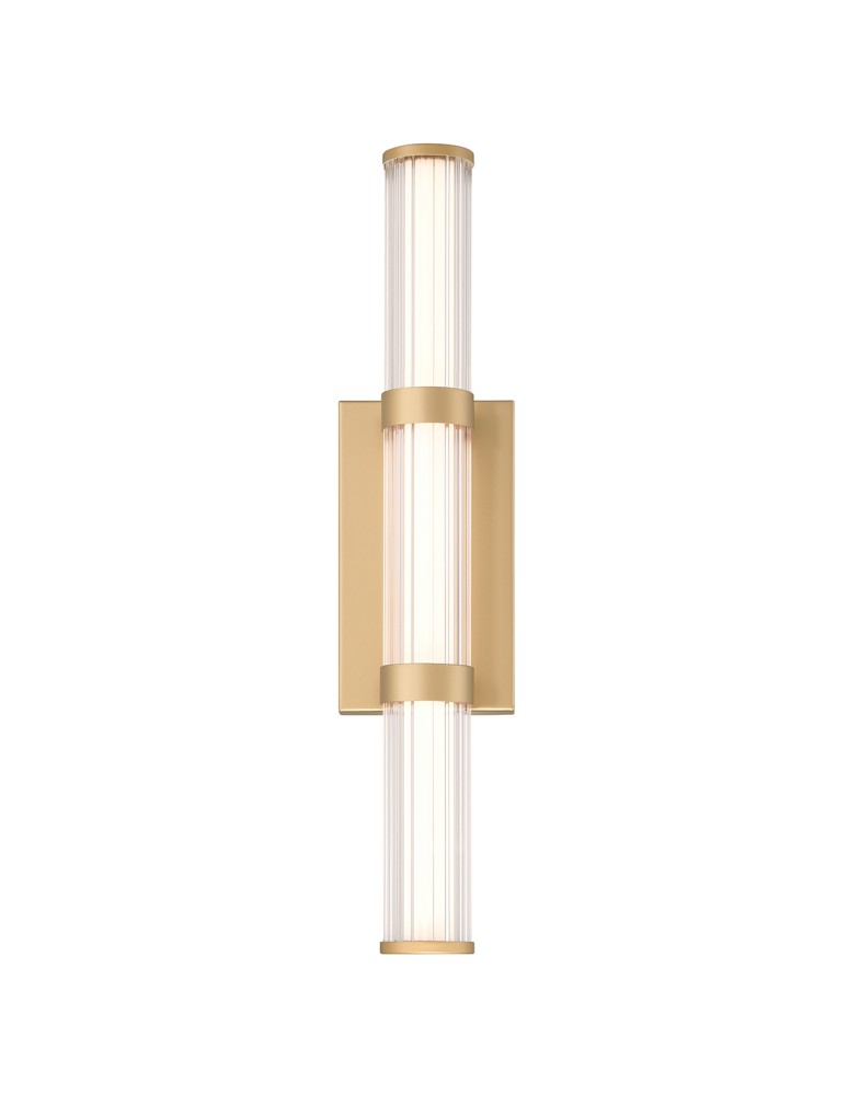 Bathroom wall lamps - Quintiesse Fayton medium LED wall lamp - Brushed gold IP44 Elstead Lighting QN-FAYTON-M-BG - product kolory-swiatla.pl 2