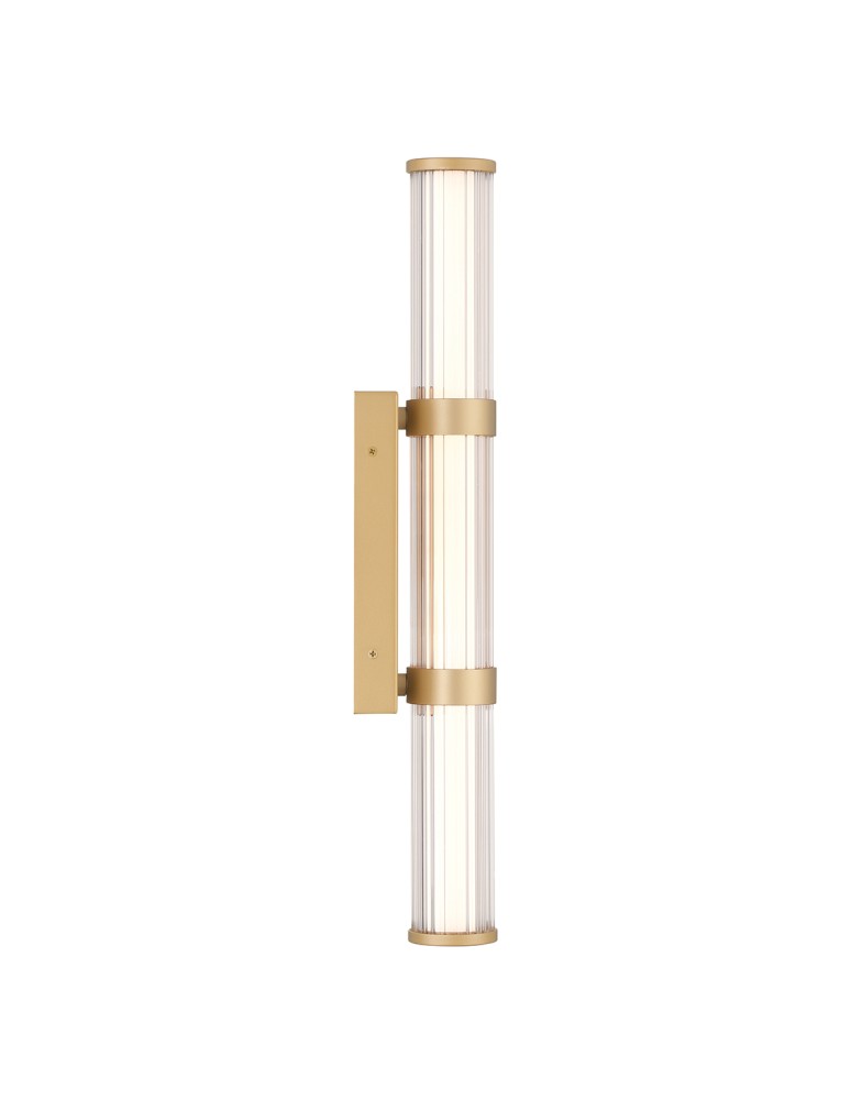 Bathroom wall lamps - Quintiesse Fayton medium LED wall lamp - Brushed gold IP44 Elstead Lighting QN-FAYTON-M-BG - product kolory-swiatla.pl 3