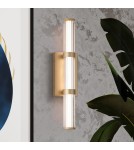 Bathroom wall lamps - Quintiesse Fayton medium LED wall lamp - Brushed gold IP44 Elstead Lighting QN-FAYTON-M-BG - product 9