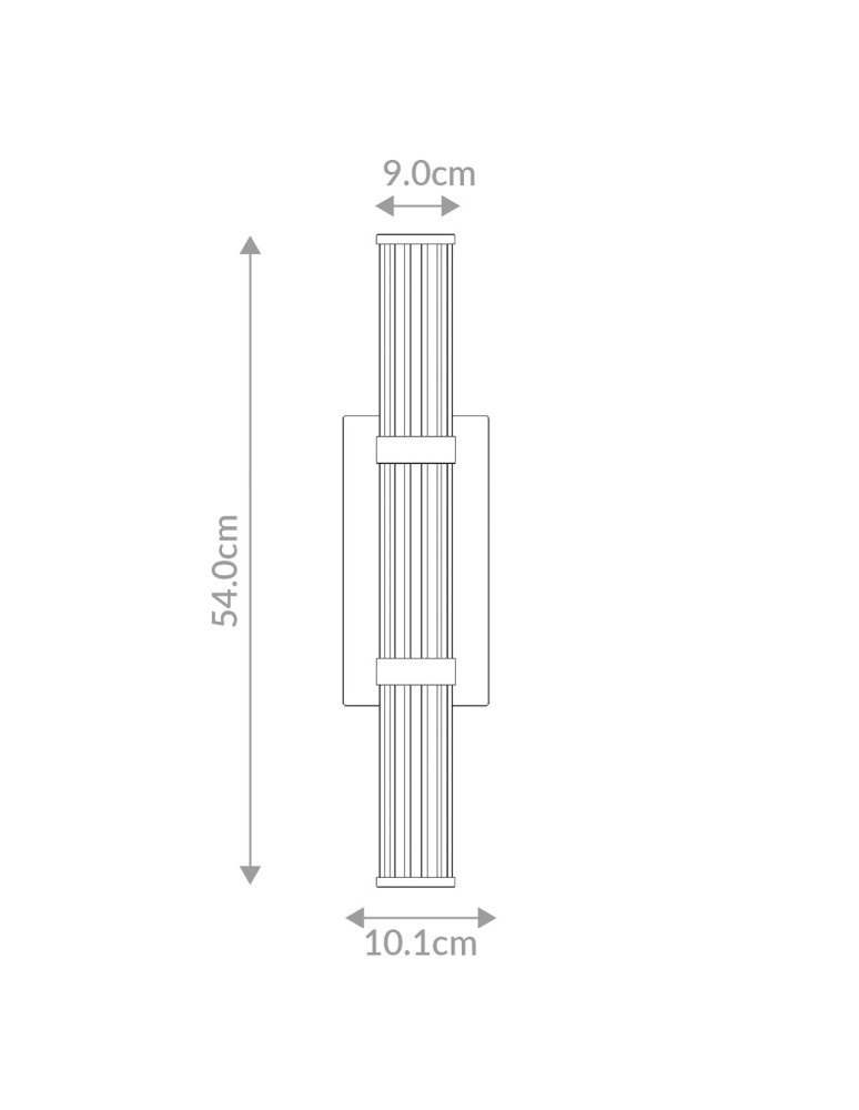 Quintiesse Średni kinkiet LED Fayton - Szczotkowane złoto QN-FAYTON-M-BG