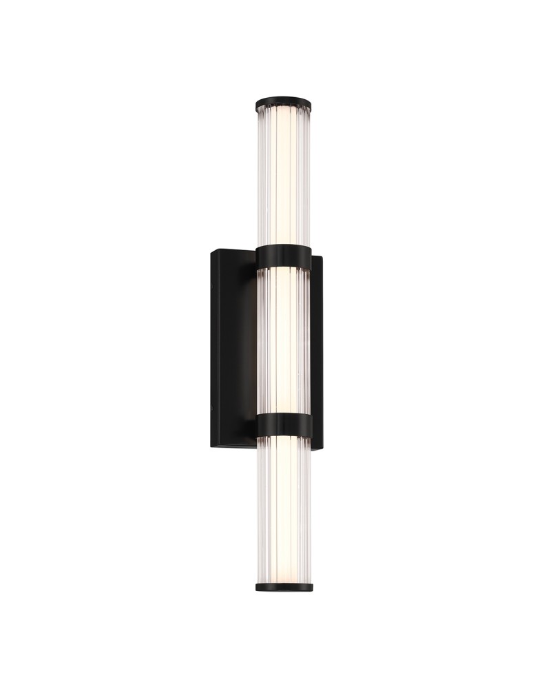 Bathroom wall lamps - Quintiesse Fayton medium LED wall lamp - Matte black IP44 Elstead Lighting QN-FAYTON-M-BK - product kolory-swiatla.pl 1