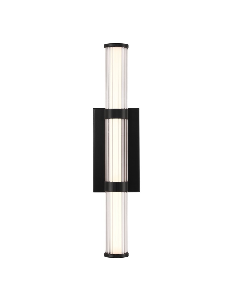 Bathroom wall lamps - Quintiesse Fayton medium LED wall lamp - Matte black IP44 Elstead Lighting QN-FAYTON-M-BK - product kolory-swiatla.pl 2