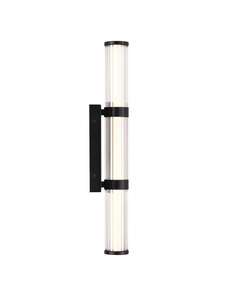 Bathroom wall lamps - Quintiesse Fayton medium LED wall lamp - Matte black IP44 Elstead Lighting QN-FAYTON-M-BK - product kolory-swiatla.pl 3