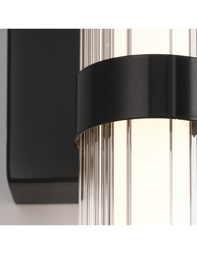 Bathroom wall lamps - Quintiesse Fayton medium LED wall lamp - Matte black IP44 Elstead Lighting QN-FAYTON-M-BK - product kolory-swiatla.pl 4