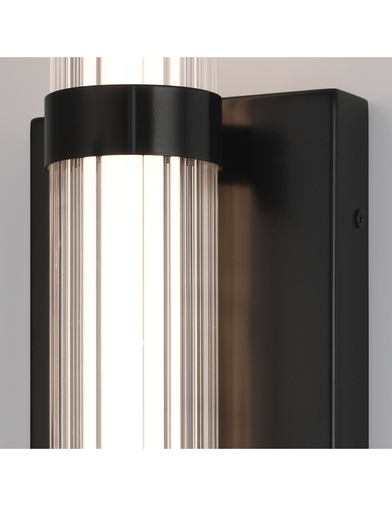 Bathroom wall lamps - Quintiesse Fayton medium LED wall lamp - Matte black IP44 Elstead Lighting QN-FAYTON-M-BK - product kolory-swiatla.pl 6