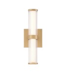 Quintiesse Mały kinkiet LED Fayton - Szczotkowane złoto QN-FAYTON-S-BG