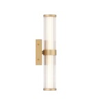 Bathroom wall lamps - Quintiesse Fayton small LED wall lamp - Brushed gold IP44 Elstead Lighting QN-FAYTON-S-BG - product 3