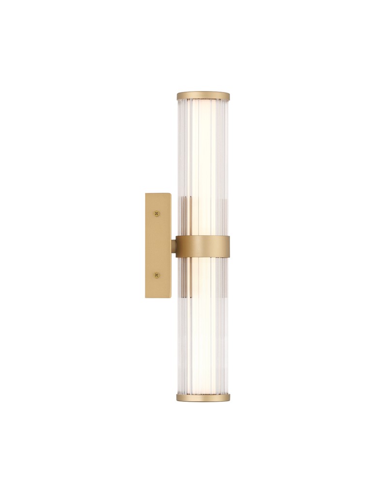 Bathroom wall lamps - Quintiesse Fayton small LED wall lamp - Brushed gold IP44 Elstead Lighting QN-FAYTON-S-BG - product kolory-swiatla.pl 3