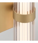 Quintiesse Mały kinkiet LED Fayton - Szczotkowane złoto QN-FAYTON-S-BG