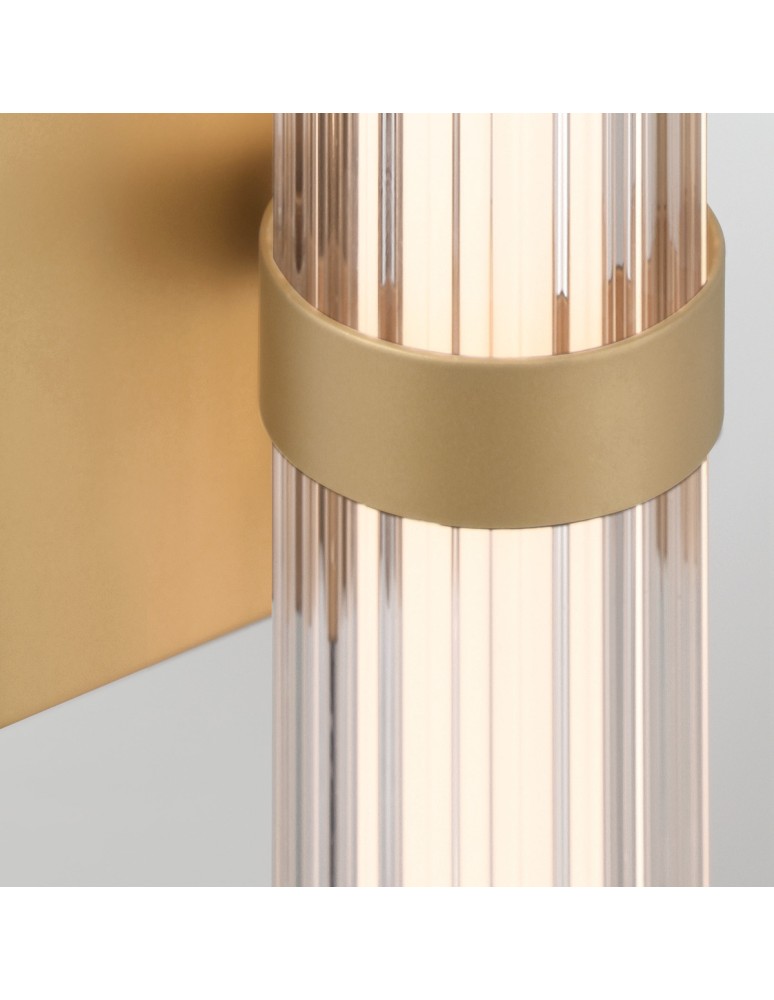 Quintiesse Mały kinkiet LED Fayton - Szczotkowane złoto QN-FAYTON-S-BG