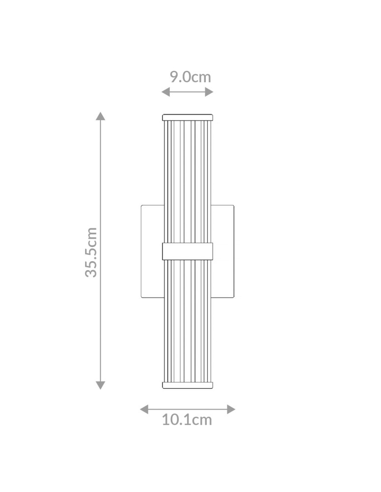 Bathroom wall lamps - Quintiesse Fayton small LED wall lamp - Brushed gold IP44 Elstead Lighting QN-FAYTON-S-BG - product kolory-swiatla.pl 9