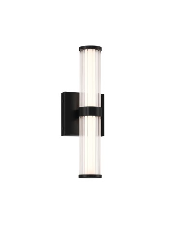 Quintiesse Fayton small LED wall lamp - Matte black IP44 Elstead Lighting QN-FAYTON-S-BK