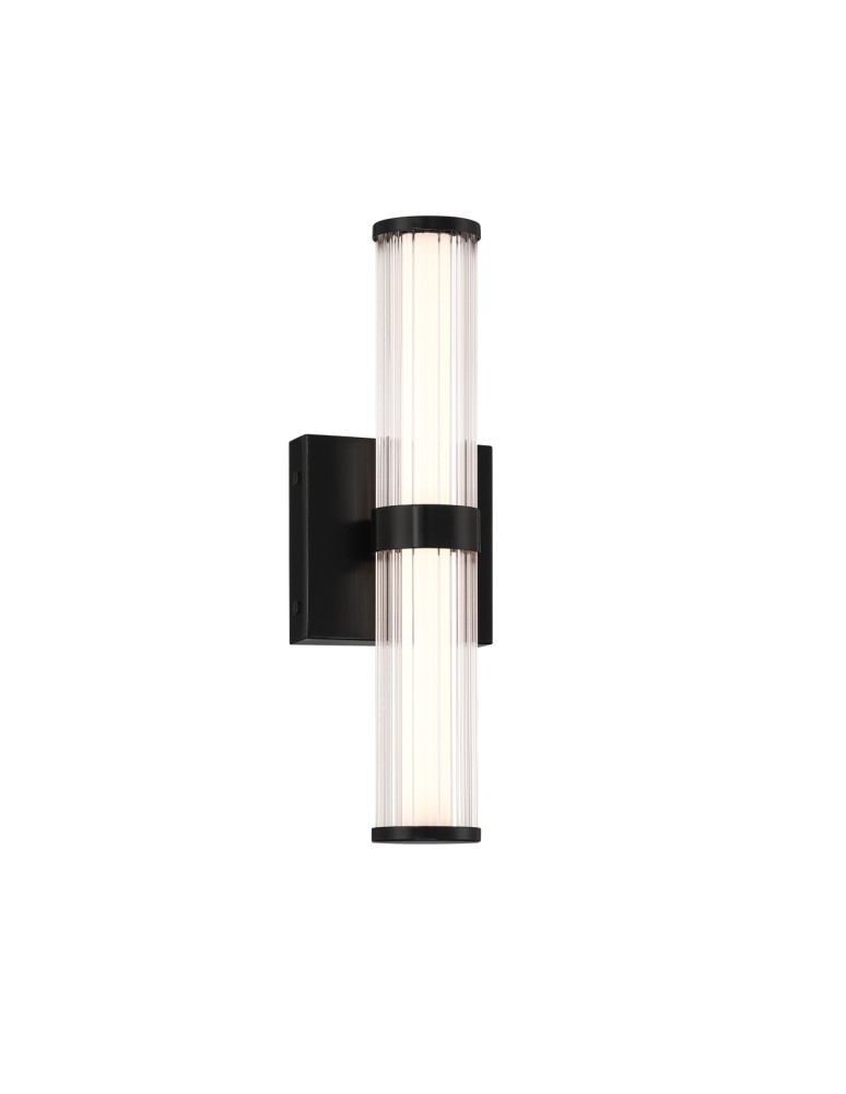Bathroom wall lamps - Quintiesse Fayton small LED wall lamp - Matte black IP44 Elstead Lighting QN-FAYTON-S-BK - product kolory-swiatla.pl 1