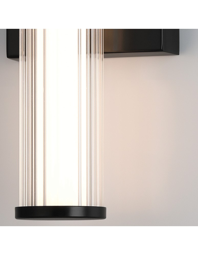 Bathroom wall lamps - Quintiesse Fayton small LED wall lamp - Matte black IP44 Elstead Lighting QN-FAYTON-S-BK - product kolory-swiatla.pl 6