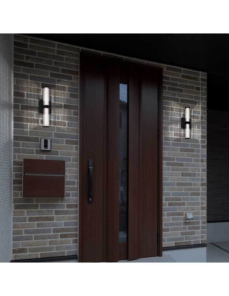 Bathroom wall lamps - Quintiesse Fayton small LED wall lamp - Matte black IP44 Elstead Lighting QN-FAYTON-S-BK - product kolory-swiatla.pl 8