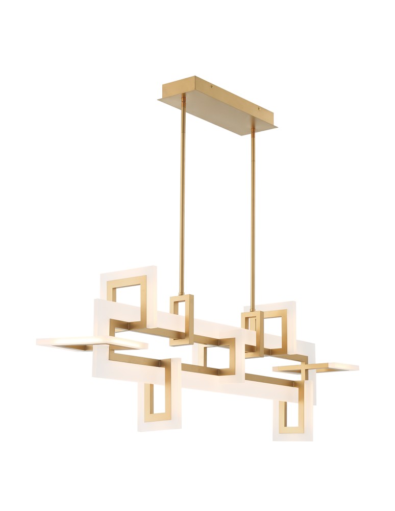 Quintiesse Średnia lampa wyspowa Inizio - Szczotkowane złoto QN-INIZIO-LP-M-BG