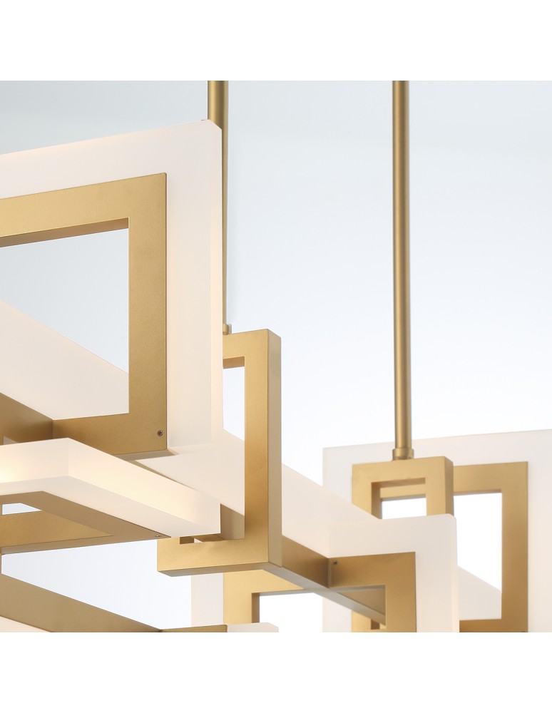 Pendant lamps over the island - Quintiesse Inizio medium island lamp - Brushed gold Elstead Lighting QN-INIZIO-LP-M-BG - product kolory-swiatla.pl 5