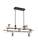 Pendant lamps over the island - Quintiesse Inizio medium island lamp - Matte black Elstead Lighting QN-INIZIO-LP-M-BK - product 1