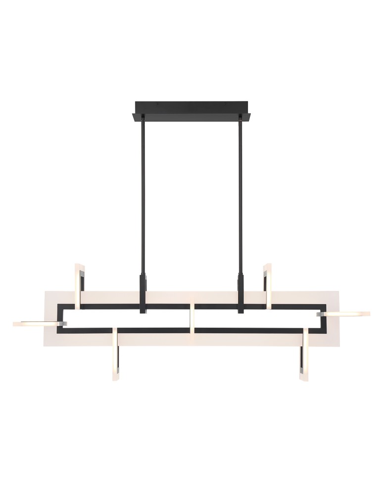 Quintiesse Średnia lampa wyspowa Inizio - Matowa czerń QN-INIZIO-LP-M-BK