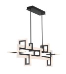 Pendant lamps over the island - Quintiesse Inizio medium island lamp - Matte black Elstead Lighting QN-INIZIO-LP-M-BK - product 3