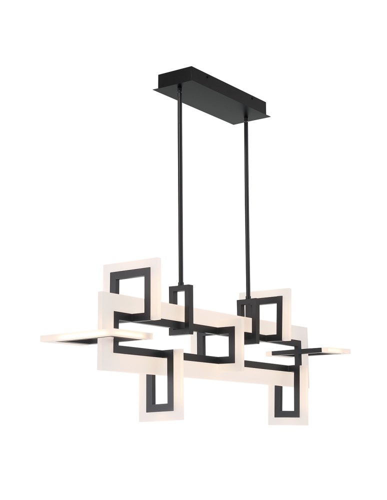 Quintiesse Średnia lampa wyspowa Inizio - Matowa czerń QN-INIZIO-LP-M-BK