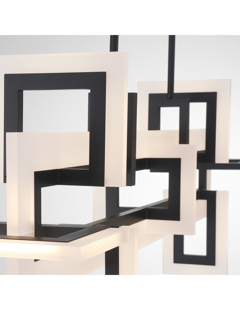 Quintiesse Średnia lampa wyspowa Inizio - Matowa czerń QN-INIZIO-LP-M-BK