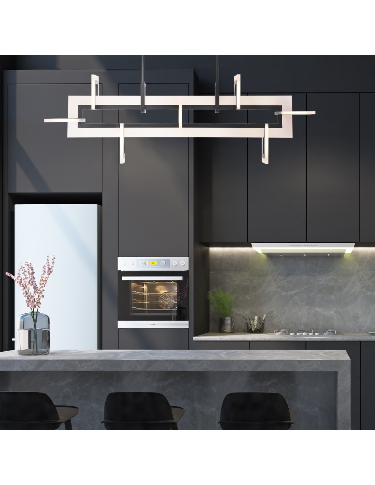 Pendant lamps over the island - Quintiesse Inizio medium island lamp - Matte black Elstead Lighting QN-INIZIO-LP-M-BK - product kolory-swiatla.pl 8