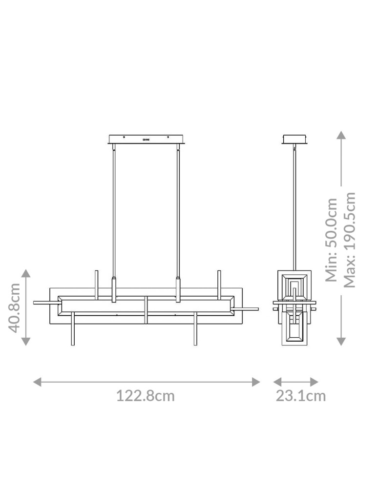 Quintiesse Średnia lampa wyspowa Inizio - Matowa czerń QN-INIZIO-LP-M-BK