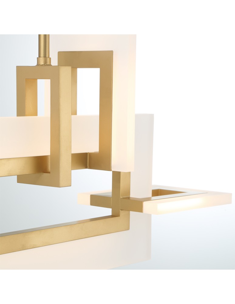 Pendant lamps over the island - Quintiesse Small island lamp Inizio - Brushed gold Elstead Lighting QN-INIZIO-LP-S-BG - product kolory-swiatla.pl 3