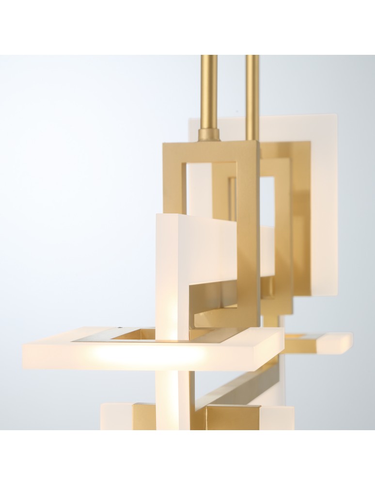 Pendant lamps over the island - Quintiesse Small island lamp Inizio - Brushed gold Elstead Lighting QN-INIZIO-LP-S-BG - product kolory-swiatla.pl 4