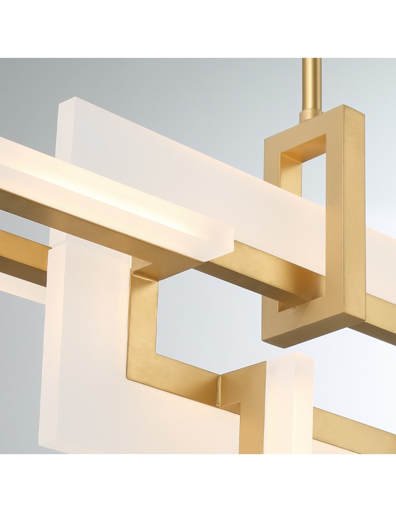 Pendant lamps over the island - Quintiesse Small island lamp Inizio - Brushed gold Elstead Lighting QN-INIZIO-LP-S-BG - product kolory-swiatla.pl 5