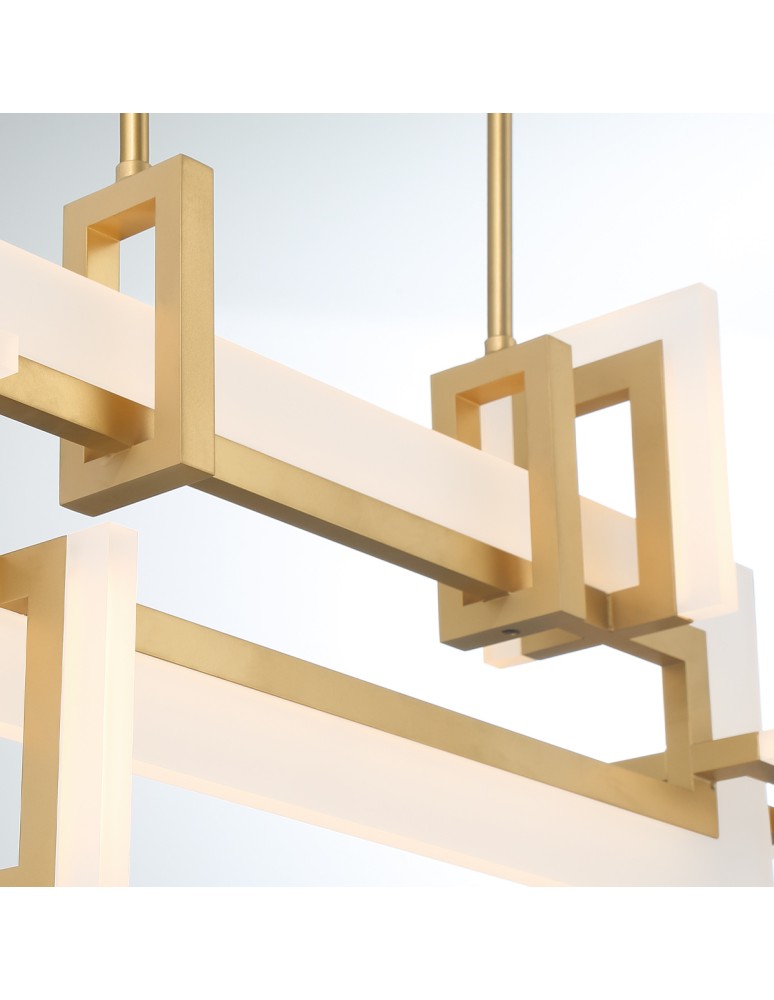 Pendant lamps over the island - Quintiesse Small island lamp Inizio - Brushed gold Elstead Lighting QN-INIZIO-LP-S-BG - product kolory-swiatla.pl 6