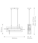 Quintiesse Mała lampa wyspowa Inizio - Szczotkowane złoto QN-INIZIO-LP-S-BG