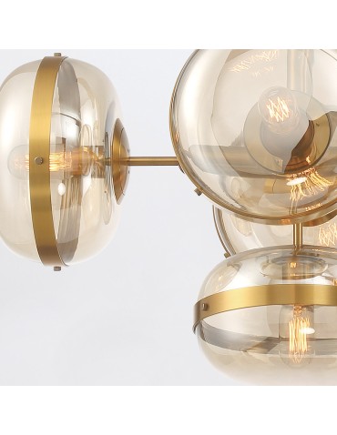 Quintiesse Nottingham island lamp - 10 light sources - Antique brass Elstead Lighting QN-NOTTINGHAM-10LP-AB - product 2