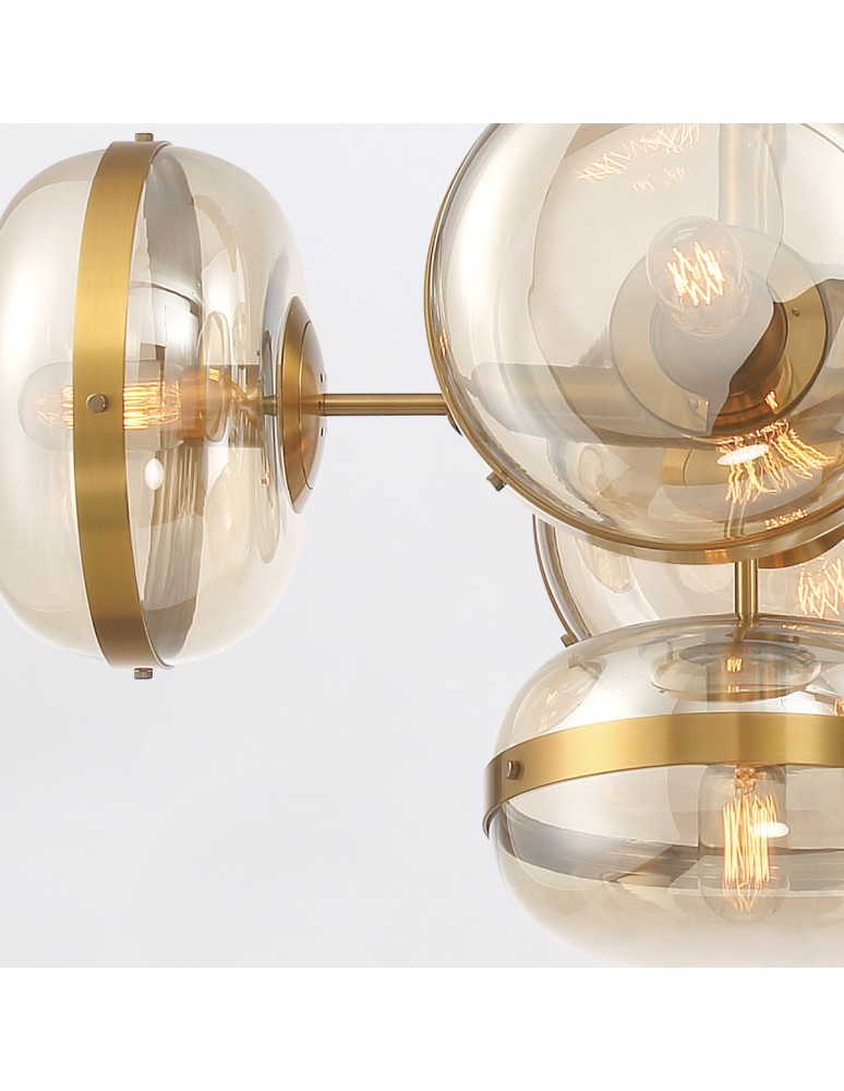 Pendant lamps over the island - Quintiesse Nottingham island lamp - 10 light sources - Antique brass Elstead Lighting QN-NOTTINGHAM-10LP-AB - product kolory-swiatla.pl 2