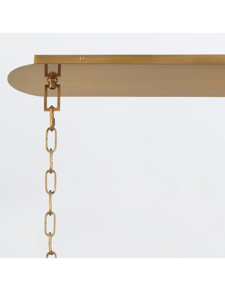Pendant lamps over the island - Quintiesse Nottingham island lamp - 10 light sources - Antique brass Elstead Lighting QN-NOTTINGHAM-10LP-AB - product kolory-swiatla.pl 3
