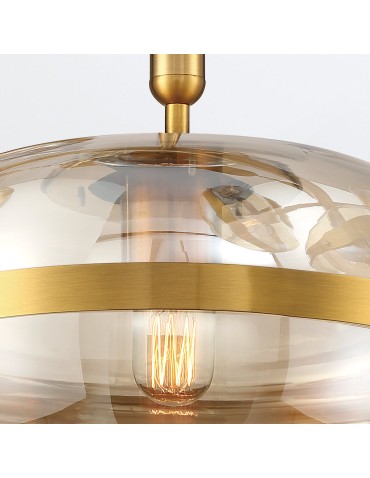 Quintiesse Nottingham pendant lamp - 1 light source - Antique brass Elstead Lighting QN-NOTTINGHAM-1P-AB - product 2