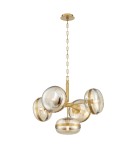 Modern chandeliers - Quintiesse Nottingham Chandelier - 5 light sources - Antique brass Elstead Lighting QN-NOTTINGHAM-5P-AB - product 1
